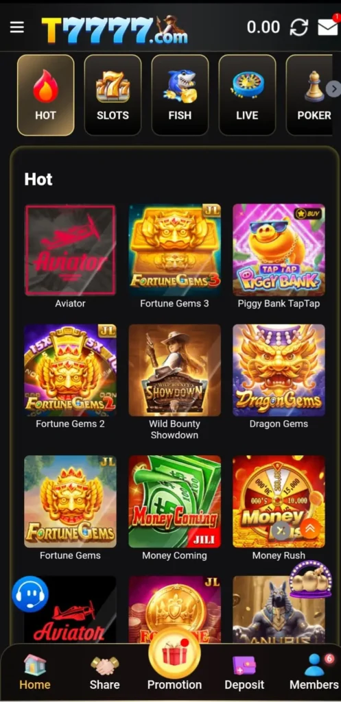 t7777 game